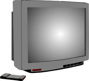 second hand television sold by charity shops