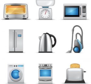 A selection of portable electrical appliances