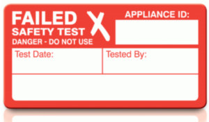 Red PAT Testing Fail Label