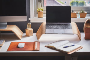 Home Workers PAT testing image showing a desk in a home