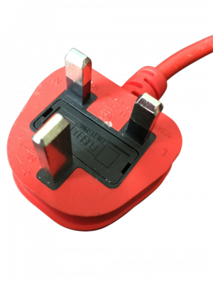 red_plug_5 (2) Red electrical plug used for pat testing cables