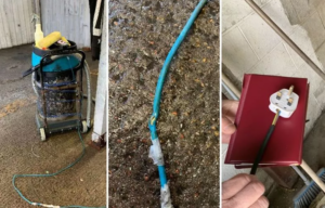 Unsafe electrical equipment found by HSE Inspectors in Durham
