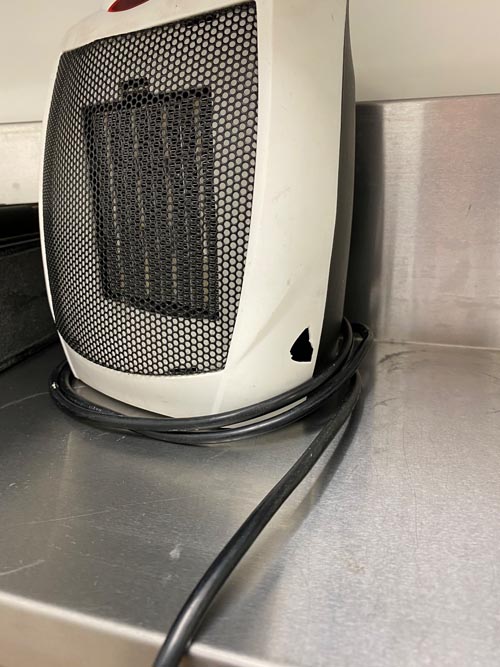 Broken fan heater