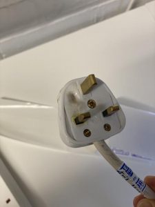 Melting can clearly be seen on this plug tested by DRA PAT testing