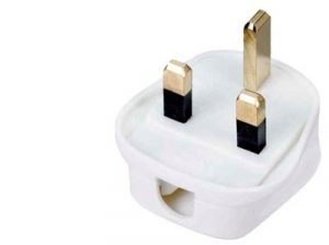 Image of a Uk electric 13amp plug that conforms to BS1363, on this page to show what PAT testing is usually done on. 