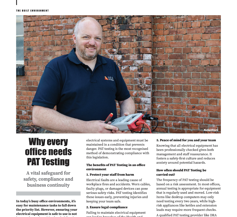 Northern Insight Magazine August Issue article about Richard Ayre and DRA PAT Testing