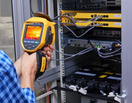 Thermal image survey on a server