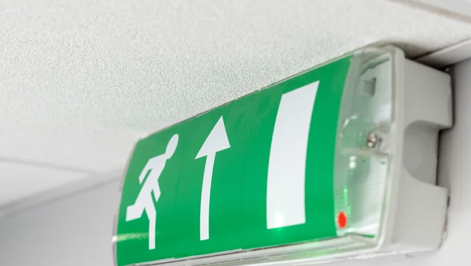 emergency light with up arrow