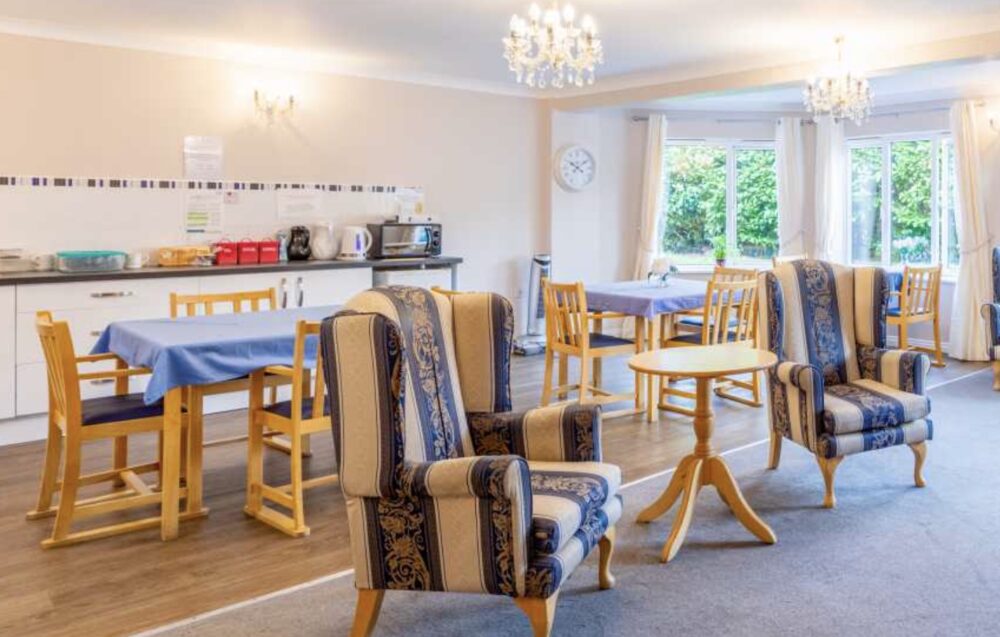 Inside a care home setting showing electrical appliances