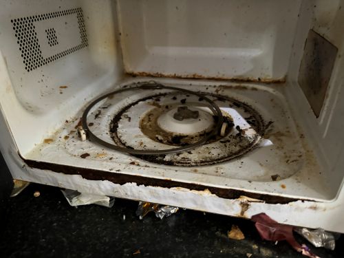 PAT tested microwave in student property - failed the inspection